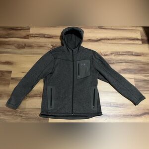 Kuiu Base Camp Hoodie High Loft Full Zip Sweater Fleece XL Brown Heather